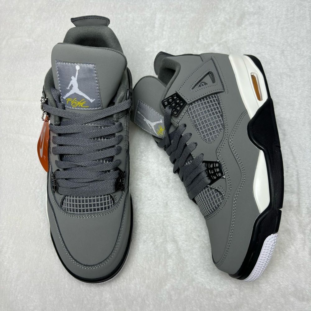 Men's Gray/Black Sneakers -Brand New Retro 4 Cool Grey